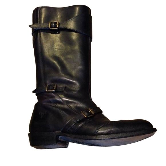 Frye Tall Black Leather Women's Boots - Picture 8 of 16